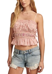 Lucky Brand Women's Sugar Magnolia Cotton Tank Top - Vanilla Cream Multi