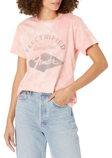 Lucky Brand Women's Tie Dye Fender Graphic Boyfriend Tee