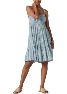 Lucky Brand Women's Tiered Floral Mini Dress