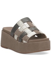 Lucky Brand Women's Ulrich Strappy Woven Flatform Wedge Sandals - Desert Taupe