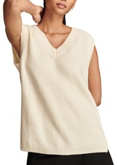 Lucky Brand Women's V-Neck Extended-Shoulder Sweater Vest - Tofu