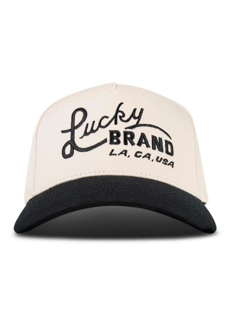 Lucky Brand Women's Vintage Embroidered Baseball Cap - Stone, Black