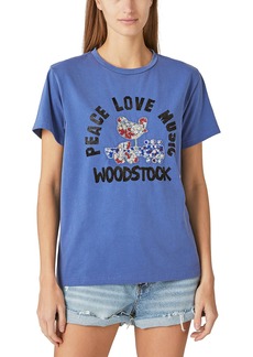 Lucky Brand Women's Woodstock Florals Boyfriend Tee