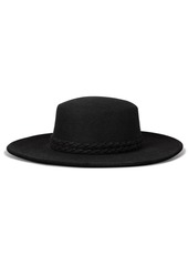 Lucky Brand Women's Wool Boater Hat - Black