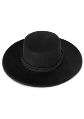 Lucky Brand Women's Wool Boater Hat - Black