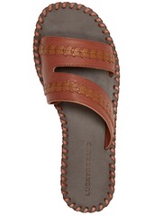 Lucky Brand Women's Zanora Double Band Flat Sandals - Tan Leather