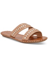 Lucky Brand Women's Zanora Double Band Flat Sandals - Gold Leather