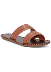 Lucky Brand Women's Zanora Double Band Flat Sandals - Gold Leather