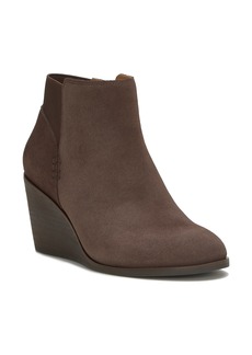 Lucky Brand Zorlina Wedge Boot in Chocolate Oil Suede at Nordstrom Rack