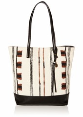 Lucky Brand Lucky Lina Woven Tote Natural/BLAC / 101