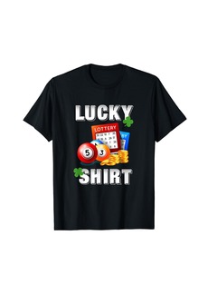 Lucky Brand Lucky Lottery Gambling Fun Lotto T-Shirt Dk