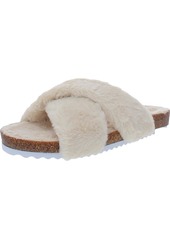 Lucky Brand Marana Womens Faux Fur Cork Slide Sandals