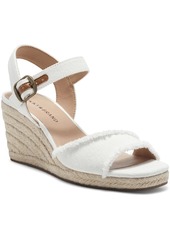 Lucky Brand Moliey Womens Canvas Ankle Strap Wedge Sandals