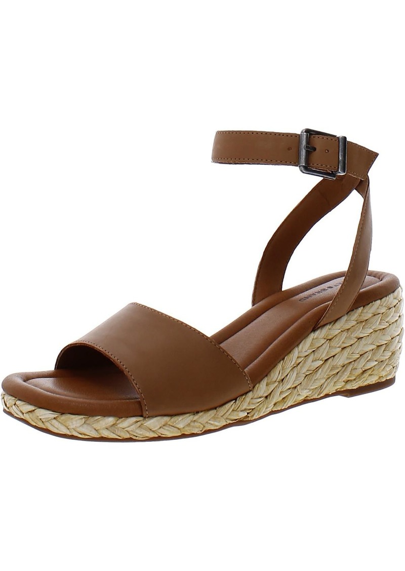 Lucky Brand Nalmo Womens Leather Ankle Strap Wedge Sandals