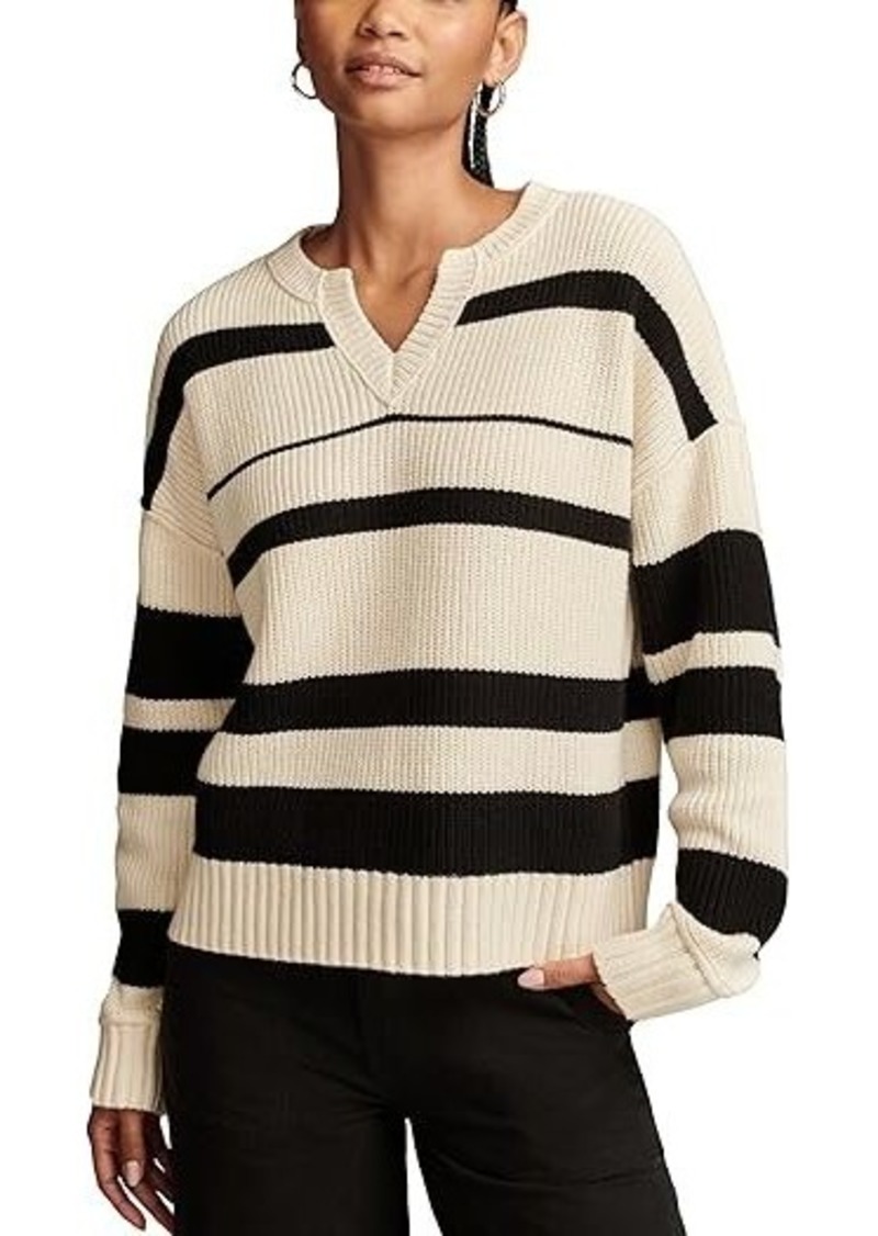 Lucky Brand Notch Neck Pullover