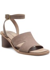 Lucky Brand Pemal Womens Leather Ankle Strap Heel Sandals