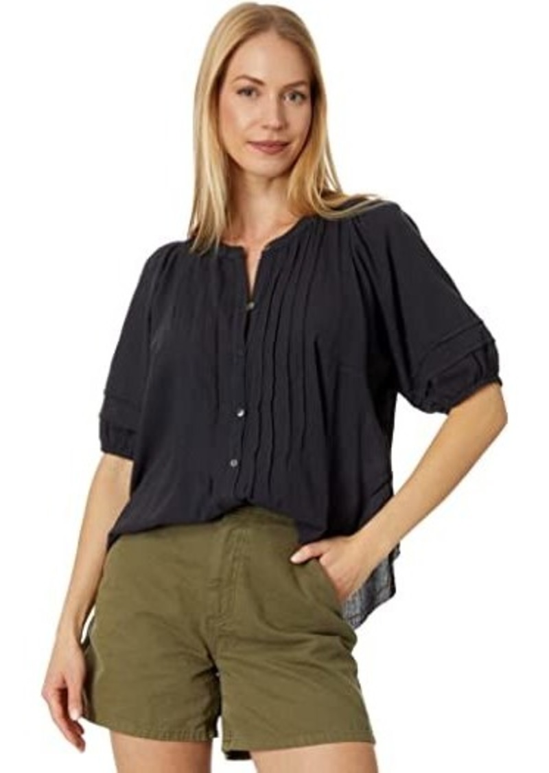 Lucky Brand Pin Tuck Peasant Blouse