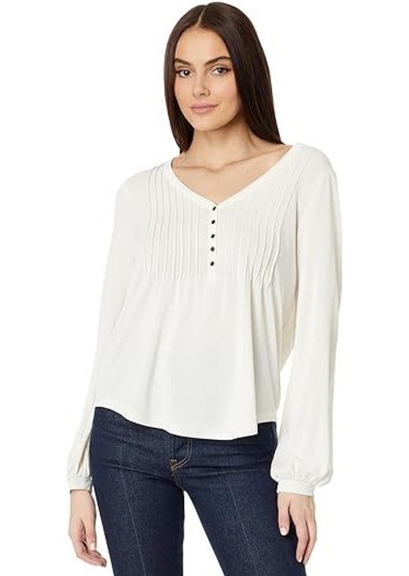 Lucky Brand Sandwash Pin Tuck Top