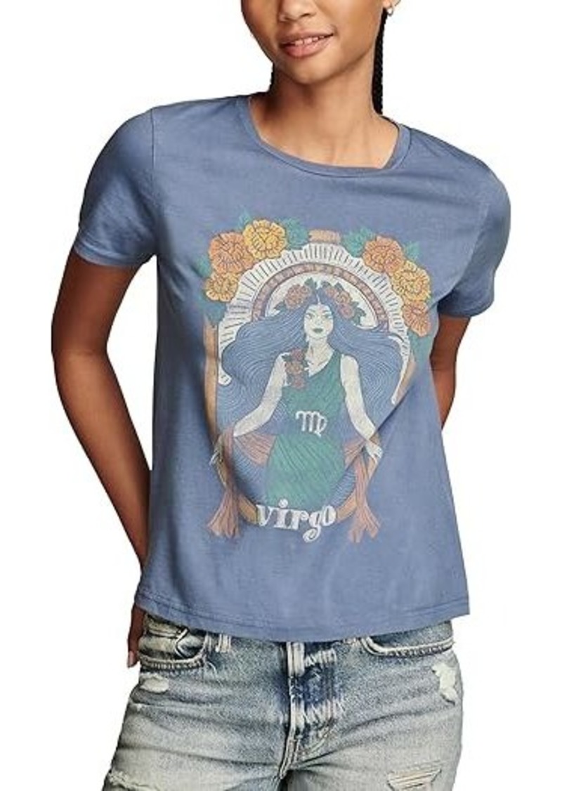 Lucky Brand Virgo Embroidered Boyfriend Tee