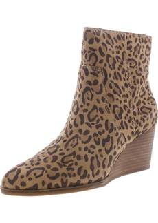 Lucky Brand Wafael Womens Suede Wedge Booties