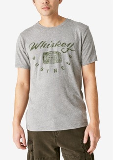 Lucky Brand Men's Whiskey Business Graphic T-Shirt - Gray