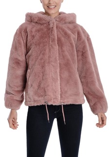 Lucky Brand Womens Lightweight Cold Weather Faux Fur Coat
