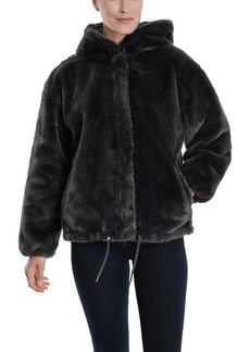 Lucky Brand Womens Lightweight Cold Weather Faux Fur Coat