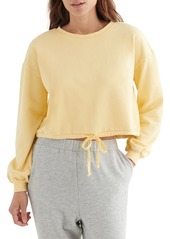 Lucky Brand Cool For Summer Crop Sweatshirt in Sundress Yellow at Nordstrom