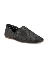 Lucky Brand Dalani Flat in Black Leather at Nordstrom