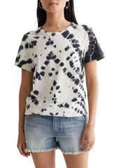 Lucky Brand Essential Crewneck T-Shirt in Black Tie Dye at Nordstrom