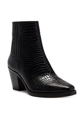 Lucky Brand Jaide Western Bootie in Black Leather at Nordstrom