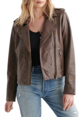 Women's Lucky Brand Leather Moto Jacket