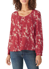 Lucky Brand Modern Peasant Blouse in Red Multi at Nordstrom