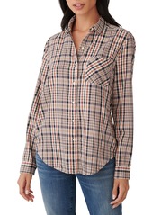 Women's Lucky Brand Plaid Classic Cotton Button Up Shirt