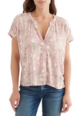 Lucky Brand Sandwash Top in Pink Multi at Nordstrom