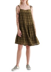 Lucky Brand Tiered Swing Dress in Capulet Olive at Nordstrom