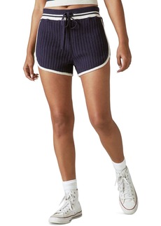 Lucky Brand Womens Sweater Shorts Contrast Trim Casual Shorts