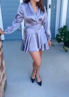 Lucy Adonia Mini Wrap Dress In Blue