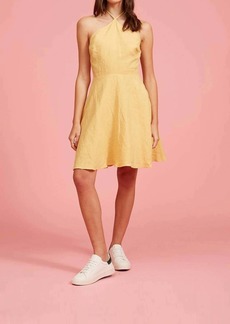 Lucy Agnes Halter Dress In Yellow