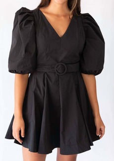 Lucy Alexis Poplin Dress In Black