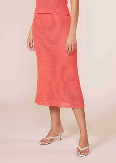 Lucy Apple Knit Skirt In Coral