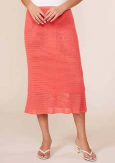 Lucy Apple Knit Skirt In Coral