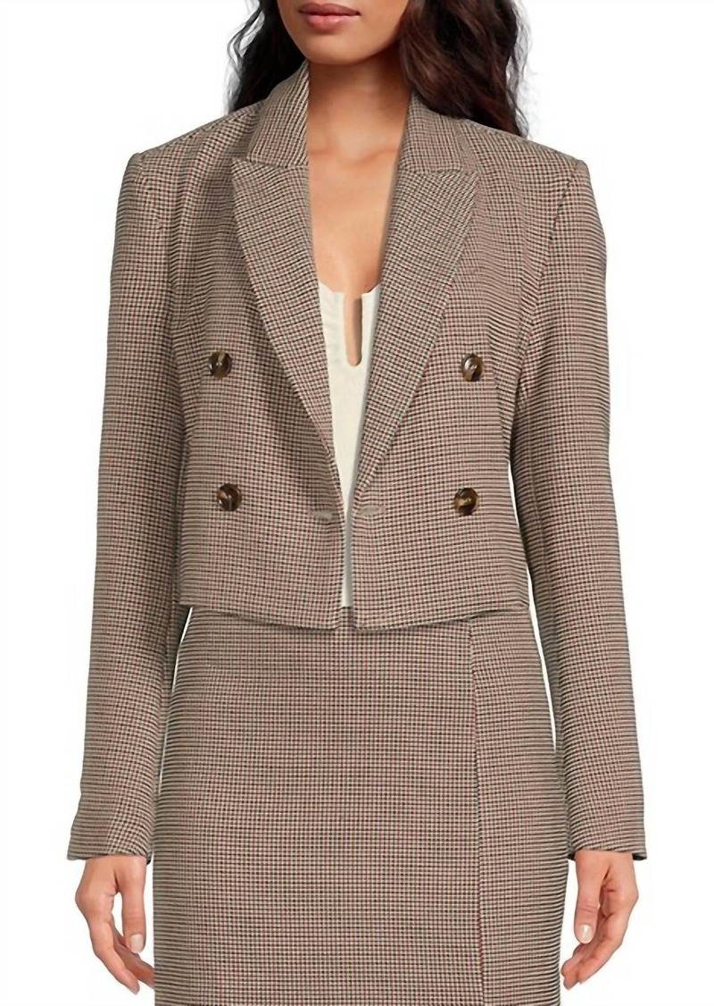 Lucy Dan Cropped Blazer In Brown