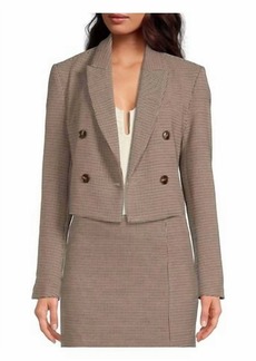 Lucy Dan Cropped Blazer In Taupe