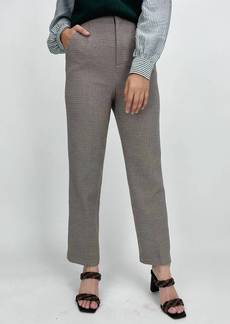 Lucy Dan Houndstooth Pants In Taupe