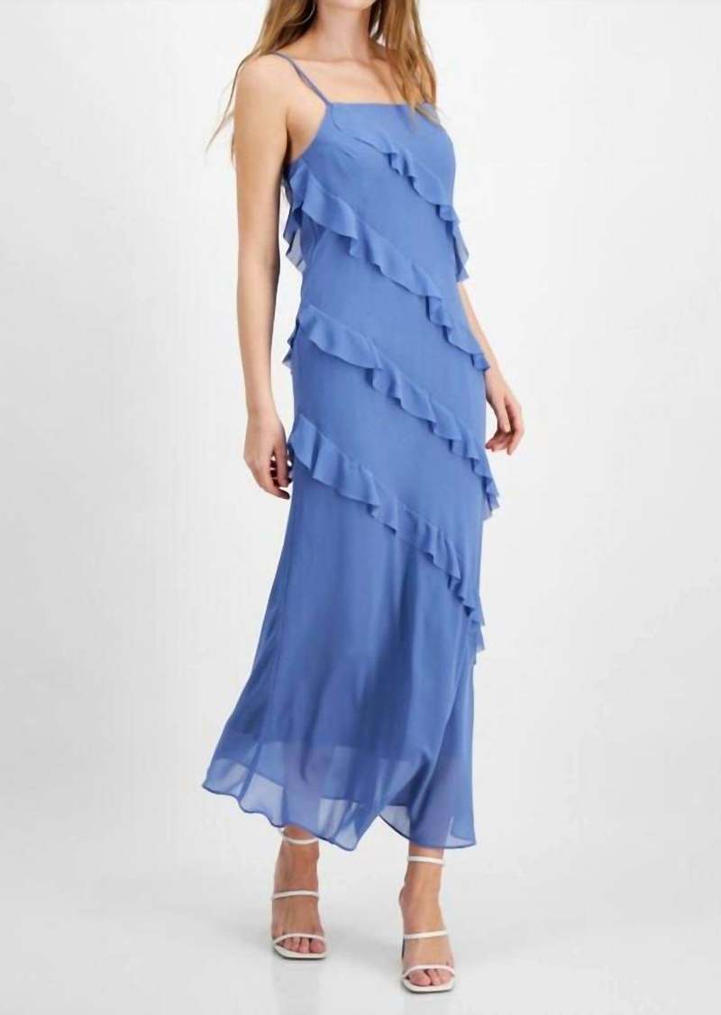 Lucy Daria Ruffle Dress In Blue