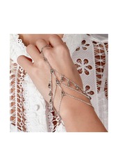 Lucy Drop Hand Chain Bracelet - Silver