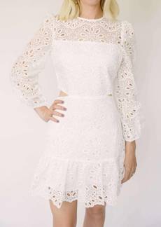 Lucy Faith Cut Out Mini Dress In White