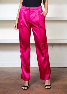 Lucy Flat Front Pant In Fuschia