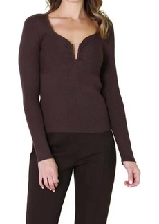 Lucy Frankie Knit Sweater In Brown